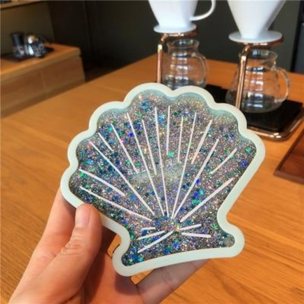 Sparkling Glittering Nature Quicksand Coasters