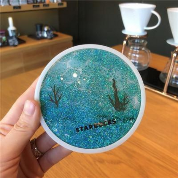 Sparkling Glittering Nature Quicksand Coasters