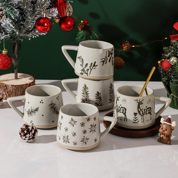 Vintage Christmas Ceramic Mug