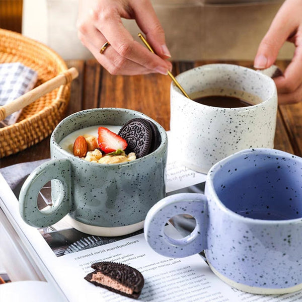 Dots Ring Handle Mug
