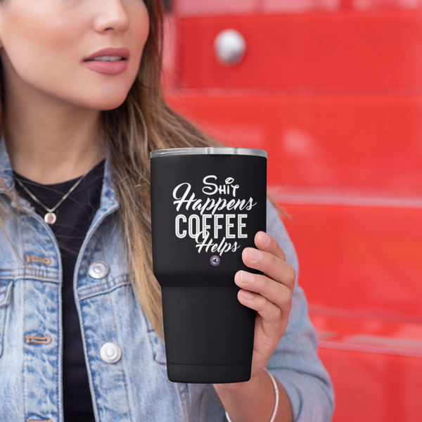 Shit Happens Coffee Helps Ringneck Tumbler, 30oz