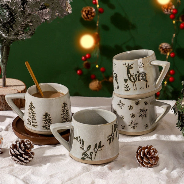 Vintage Christmas Ceramic Mug