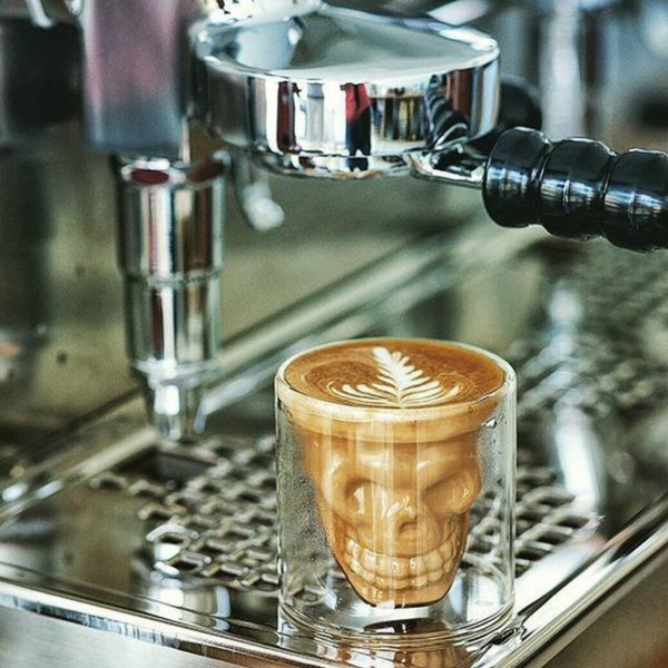 Skull Coffee Double-Walled Glass