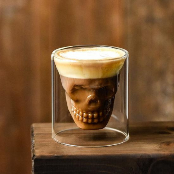 Skull Coffee Double-Walled Glass