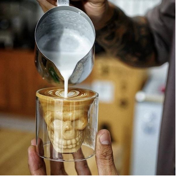 Skull Coffee Double-Walled Glass