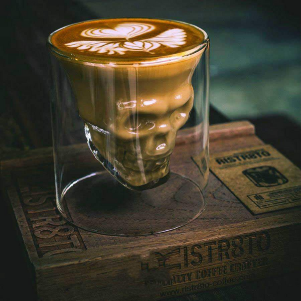 Skull Coffee Double-Walled Glass