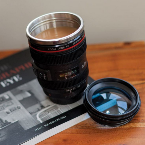 Zoom Camera Lens Travel Mug
