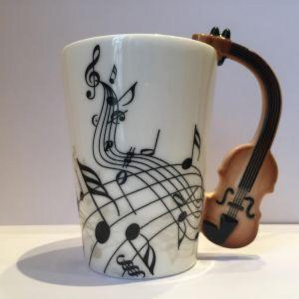 Violin Ceramic Coffee Mug
