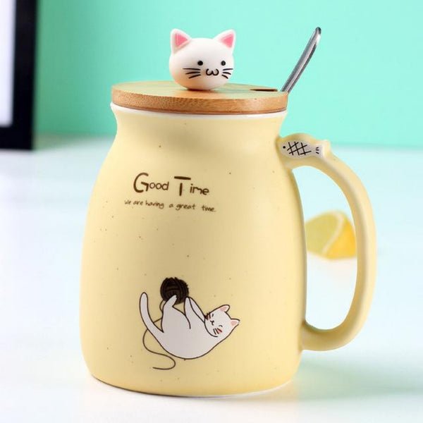 Bubbles Cat Ceramic Coffee Mug
