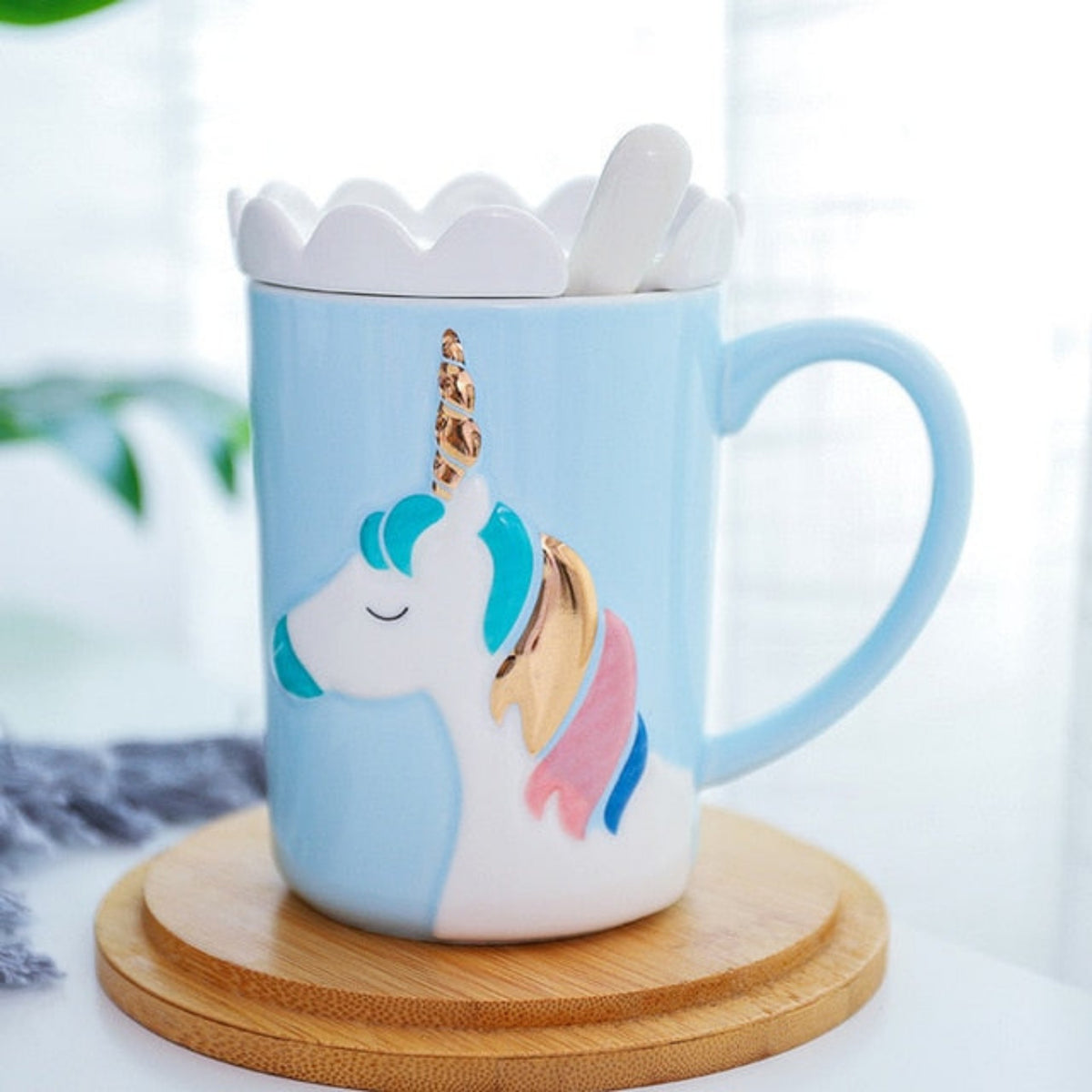 Crown Unicorn Mug With Spoon and Lace Lid – STARBREW