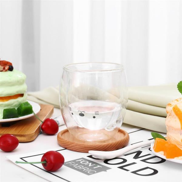 Cartoon Double-Walled Glass Cup