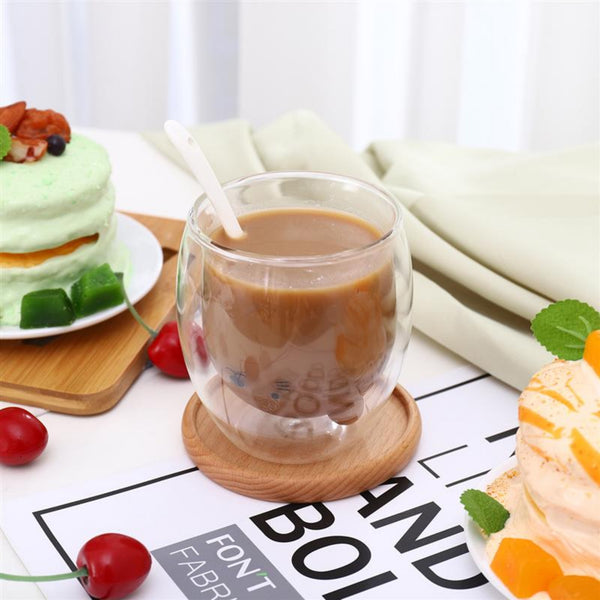Cartoon Double-Walled Glass Cup