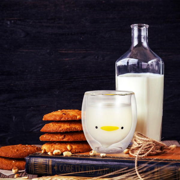 Cartoon Double-Walled Glass Cup