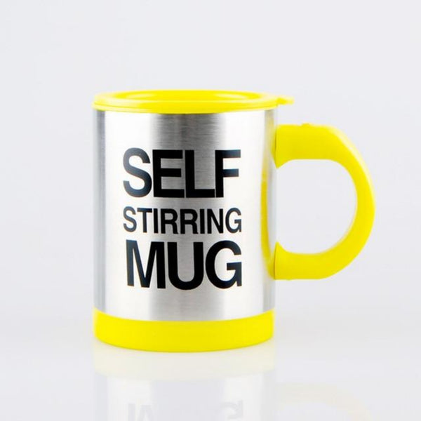 The Spinning Self Stirring Coffee Mug - Yellow