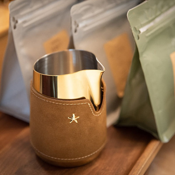 Handle Free Gold/Black/Silver Latte Art Pitcher 420ML