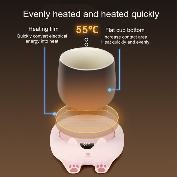 LifeSmart Bubbles Cat Mug Warmer With Mobile Phone Holder