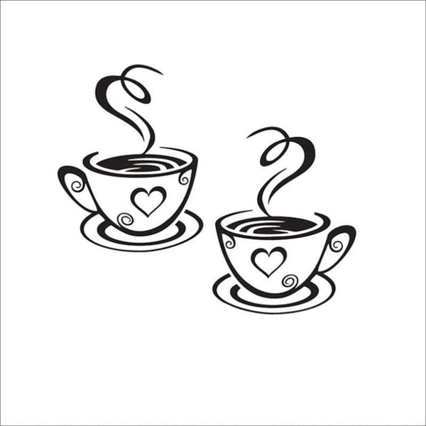 Coffee Cups Wall Sticker