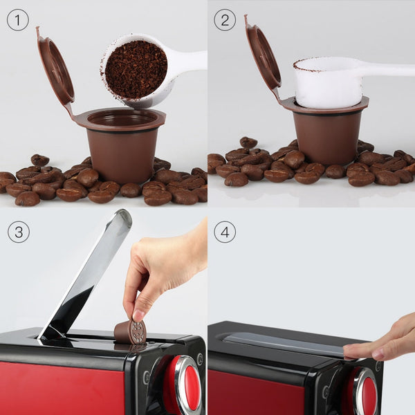 Refillable Reusable Coffee Capsules - How to use