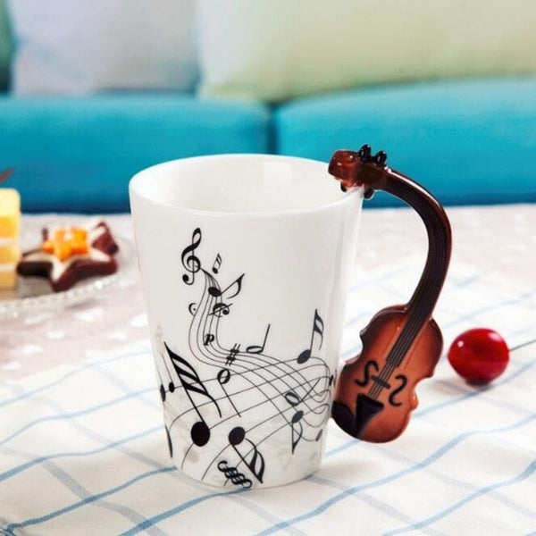 Violin Ceramic Coffee Mug