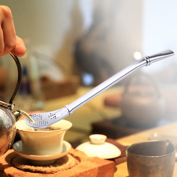 Coffee Spoon Stainless Steel Drinking Straw