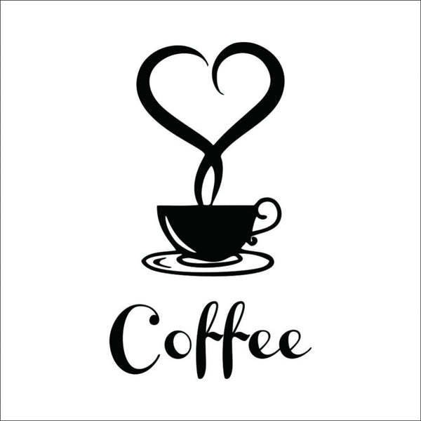 Love Coffee In The Cup Coffee Wall Sticker
