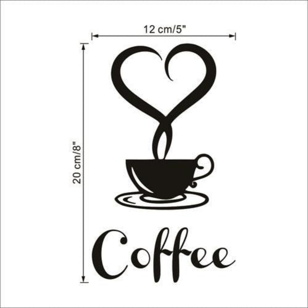 Love Coffee In The Cup Coffee Wall Sticker
