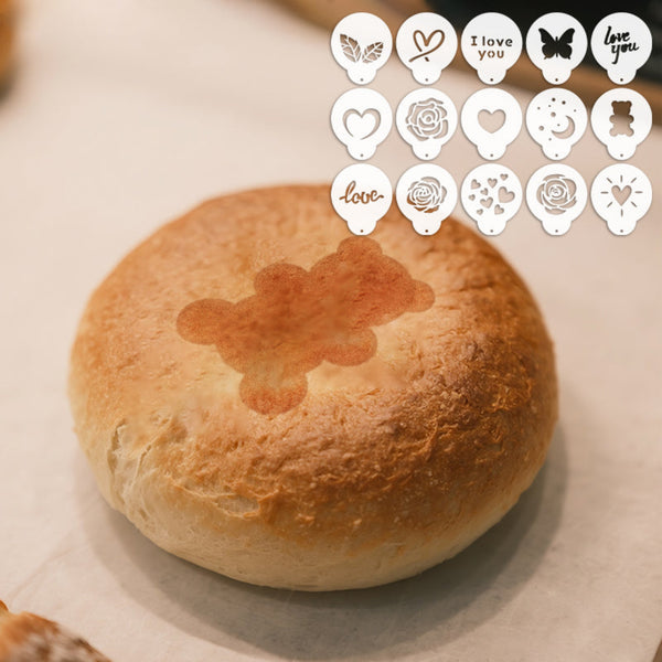 Fancy Coffee Art Stencils for Cappuccino, Hot Chocolate, Cake, Cookie Decoration