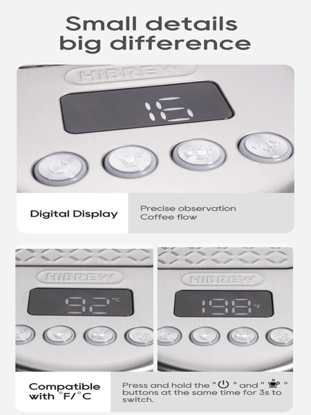 HiBREW 20Bar Semi Automatic Espresso Coffee Machine