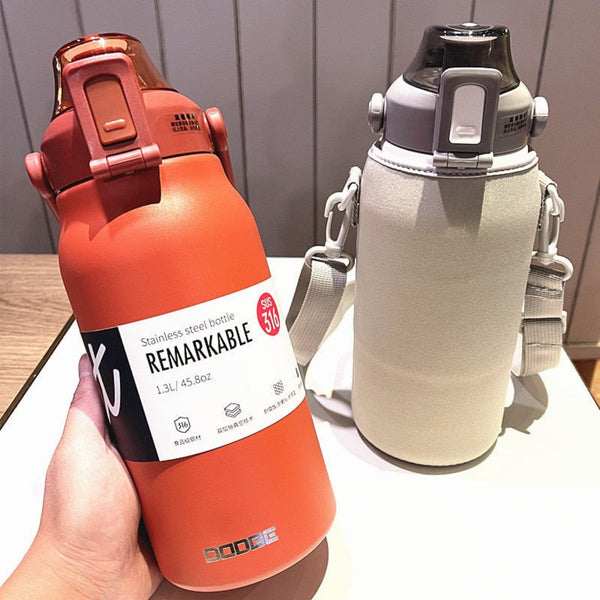 Dodge Thermos Bottle With Straw