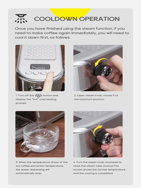 HiBREW 20Bar Semi Automatic Espresso Coffee Machine