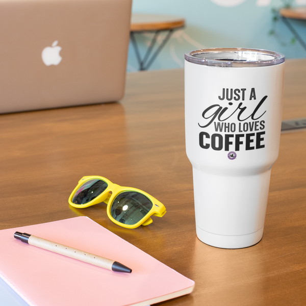 Just A Girl Who Loves Coffee Ringneck Tumbler, 30oz