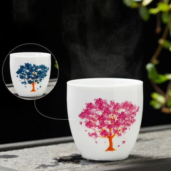 Japanese Sakura Color-Changing Teacup
