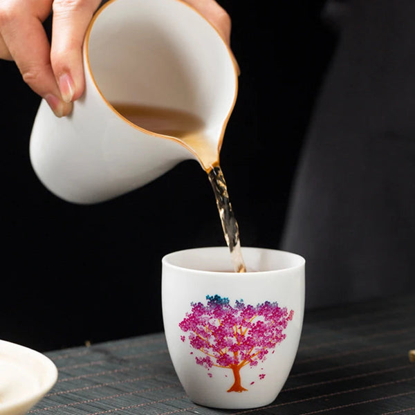 Japanese Sakura Color-Changing Teacup