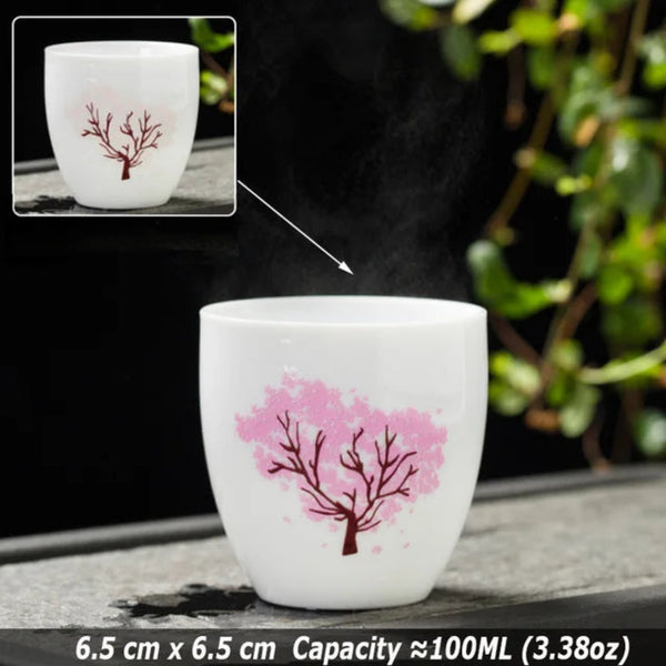 Japanese Sakura Color-Changing Teacup