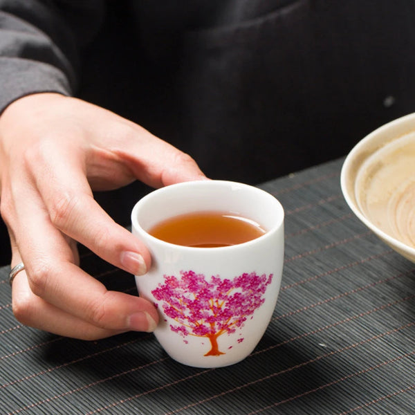 Japanese Sakura Color-Changing Teacup