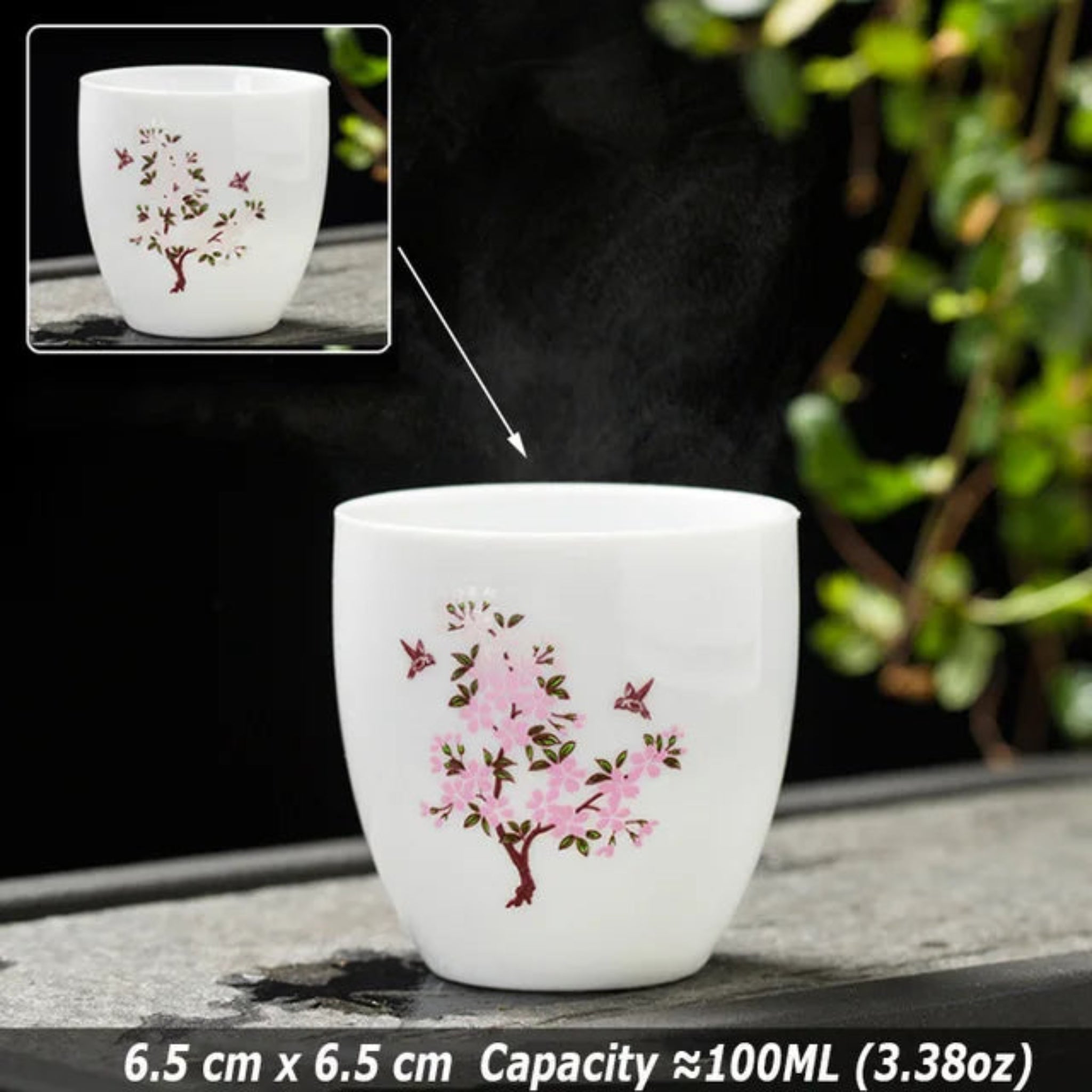 Japanese Sakura Color-Changing Teacup