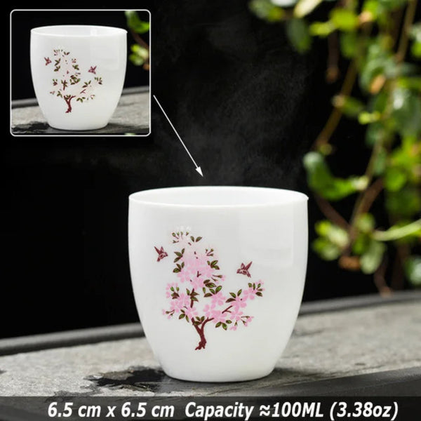 Japanese Sakura Color-Changing Teacup