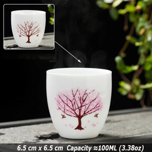 Japanese Sakura Color-Changing Teacup