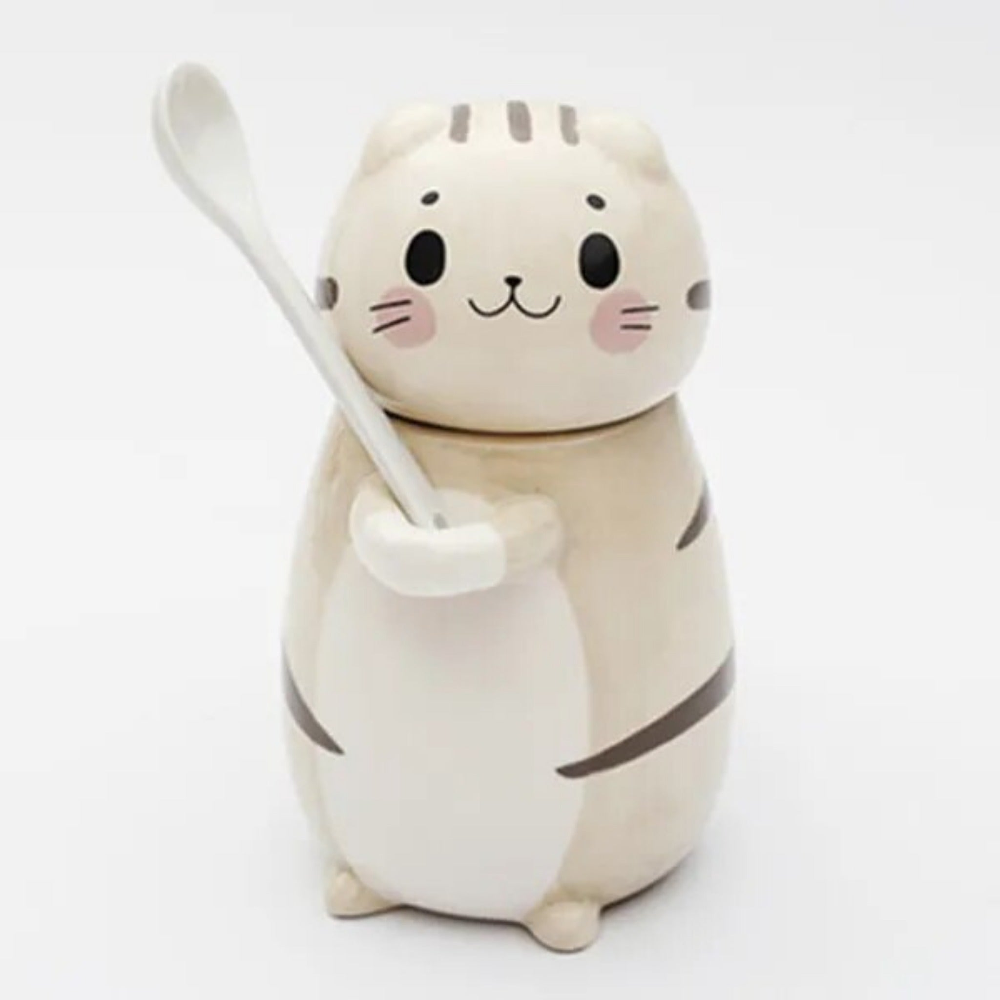 Twinkie Cat Ceramic Mug With Lid And Spoon