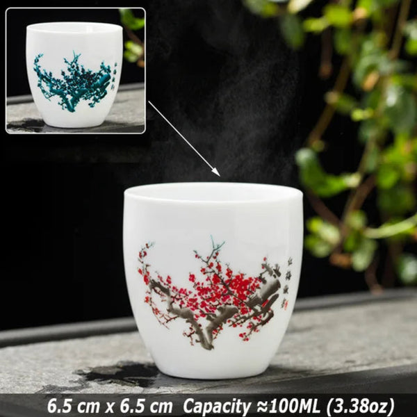 Japanese Sakura Color-Changing Teacup