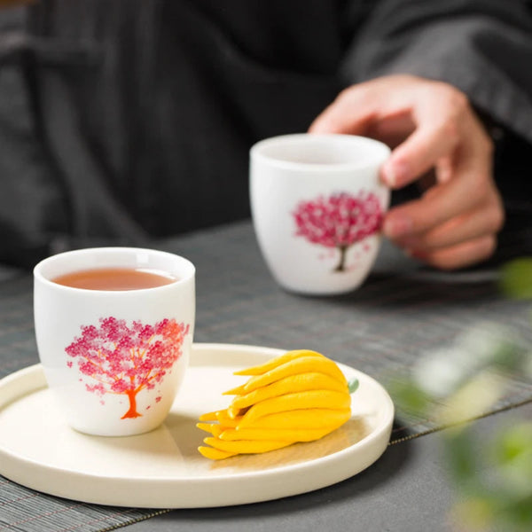 Japanese Sakura Color-Changing Teacup