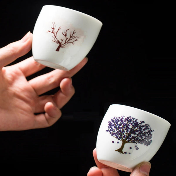 Japanese Sakura Color-Changing Teacup
