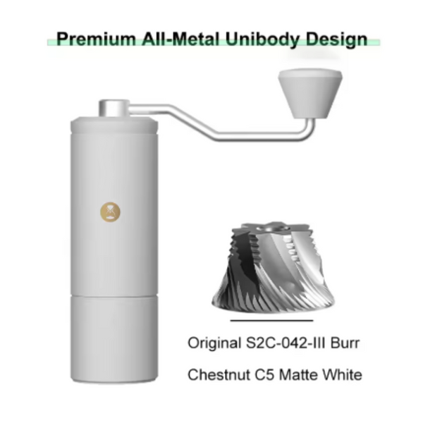 TIMEMORE Chestnut C5 Manual Coffee Grinder - 42mm S2C Burrs for Espresso & Pour Over