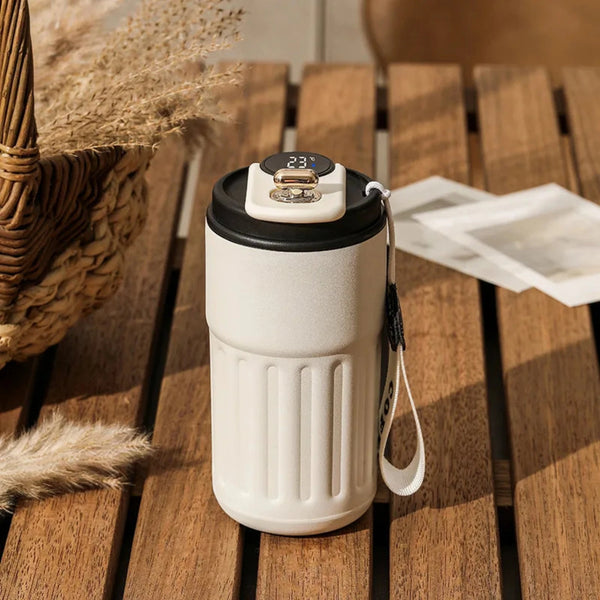 Smart Thermos Digital LED Temperature Vacuum Portable Cu