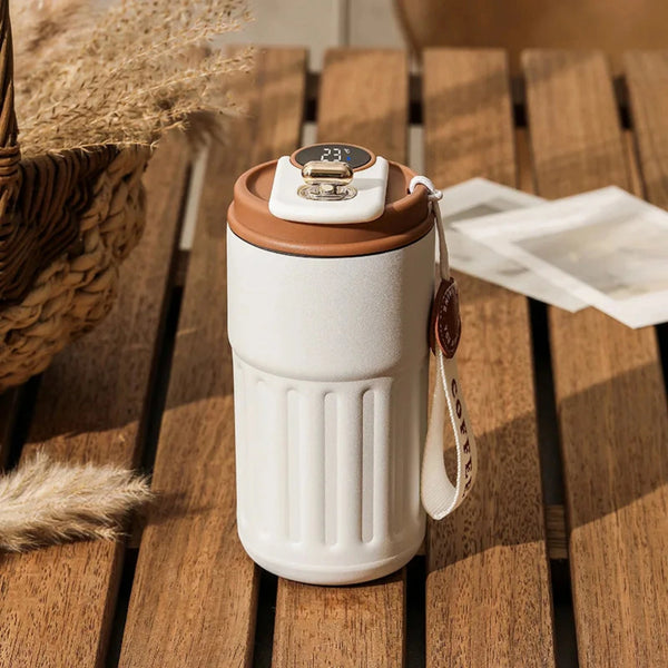 Smart Thermos Digital LED Temperature Vacuum Portable Cu