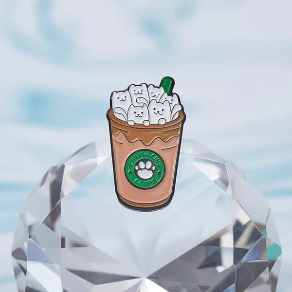 Ommmeow Cat Brooch Enamel Pin