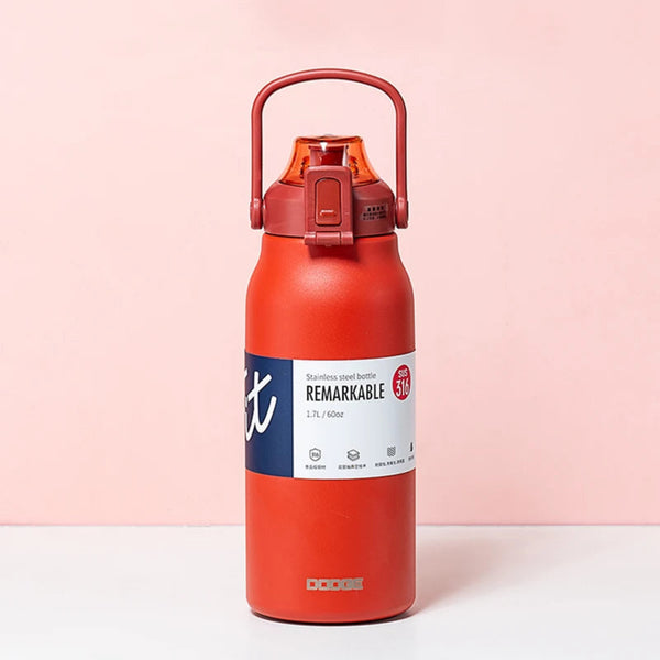 DODGE 1700ML Tumbler, Large Stainless Steel Thermos, 1.7L Water Bottle, Insulated Vacuum Flask.