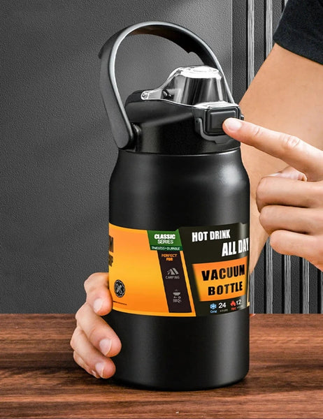 All Day Portable Thermos with Straw Vacuum Bottle