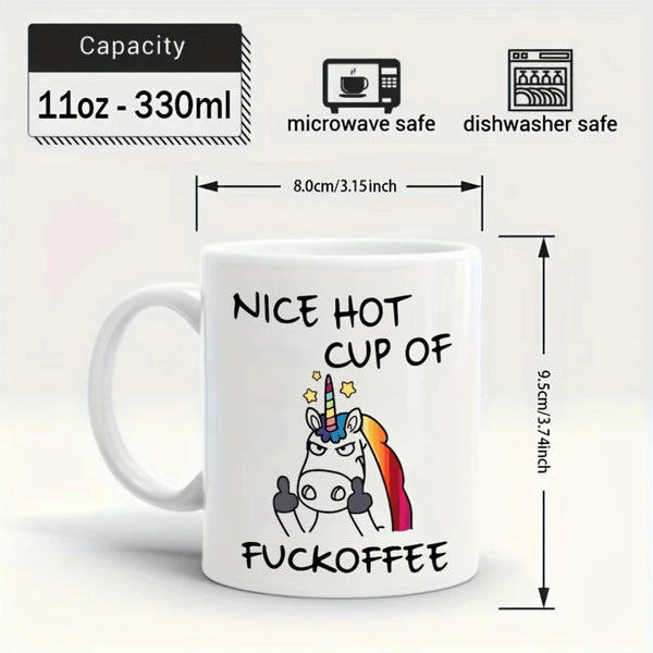 MissPenelope - 11oz Angry Unicorn Ceramic Coffee Mug