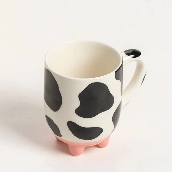 The Farmhouse Udderly Cow Ceramic Mug With Non-Skid Silicone Feet